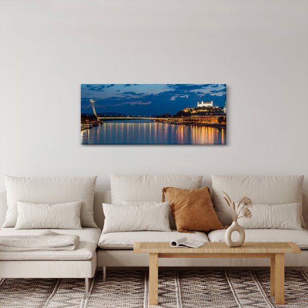 Slika Bratislave s dvorcem (120x50 cm)