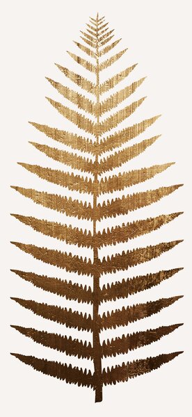 Ilustracija Golden leaf No.7, Kubistika, (26.7 x 40 cm)