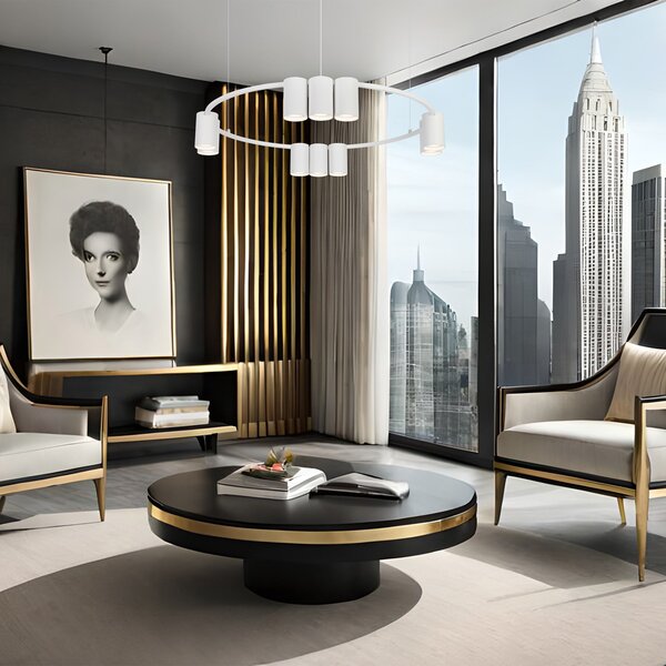 Viseća lampa (krug) GENESIS BIJELA 10xGU10