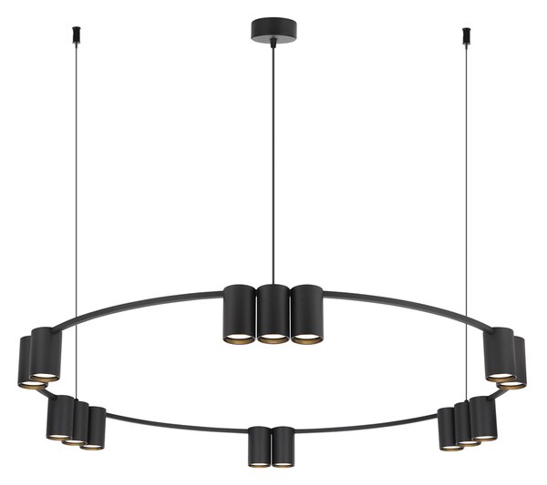 Viseća lampa (krug) GENESIS BLACK 15xGU10
