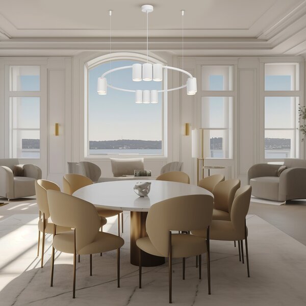 Viseća lampa (krug) GENESIS BIJELA 10xGU10