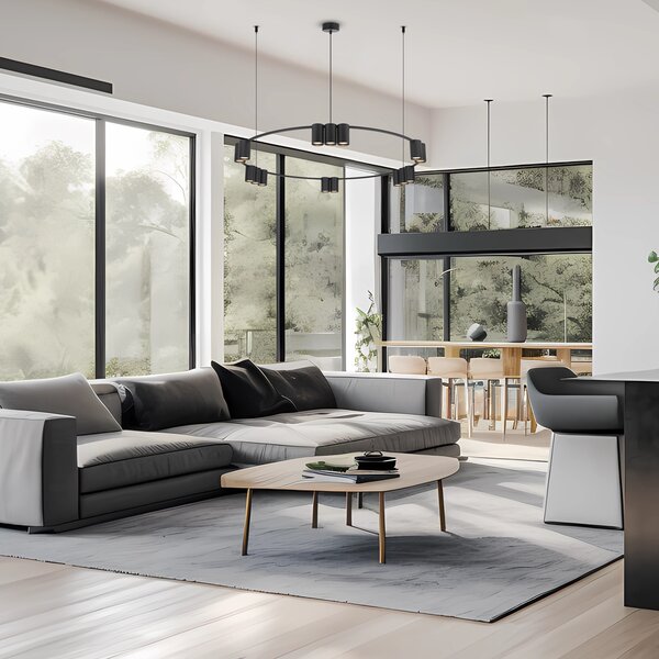 Viseća lampa (krug) GENESIS BLACK 15xGU10