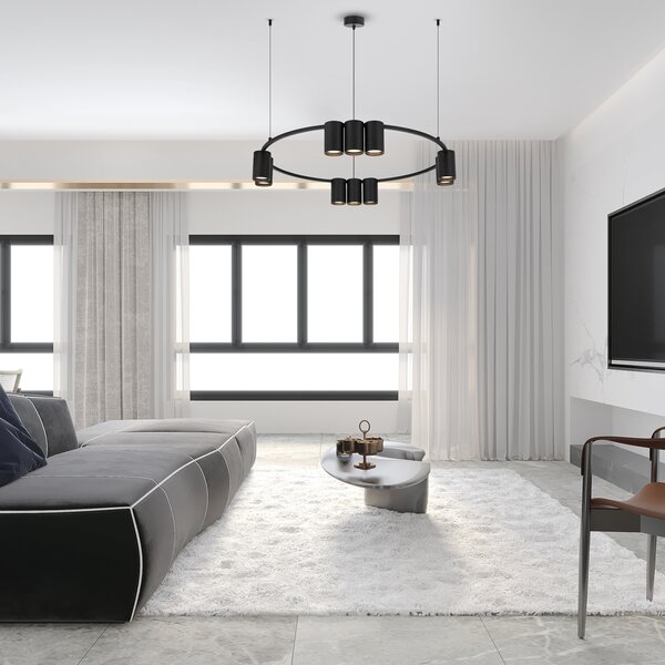 Viseća lampa (krug) GENESIS BLACK 10xGU10