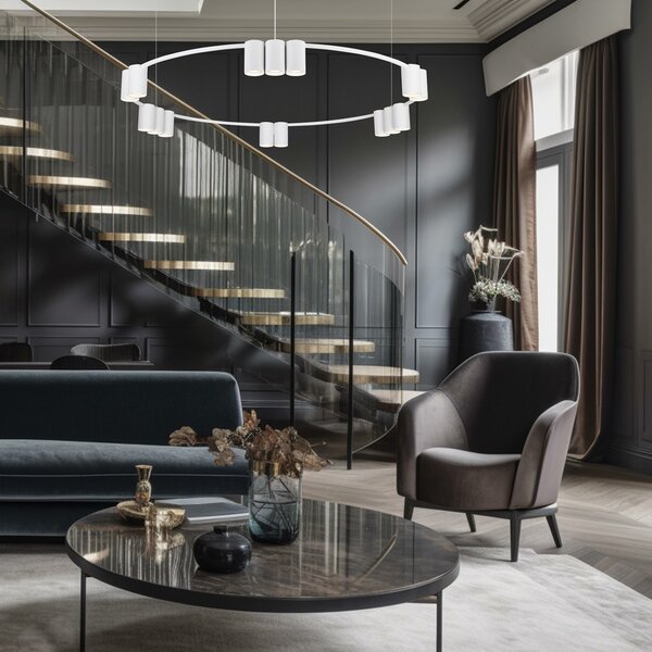 Viseća lampa (krug) GENESIS WHITE15xGU10