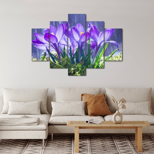 Slika cvijeća na kiši (150x105 cm)