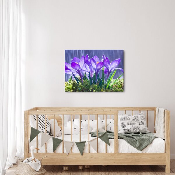 Slika cvijeća na kiši (70x50 cm)