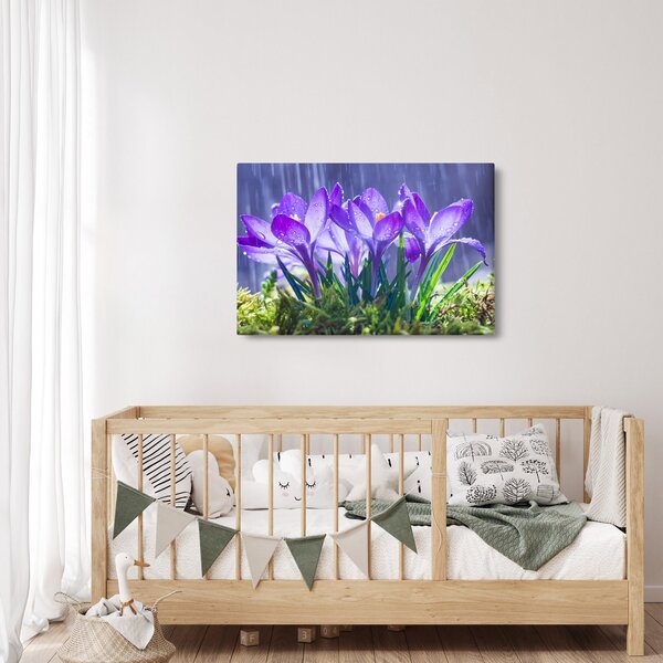 Slika cvijeća na kiši (90x60 cm)