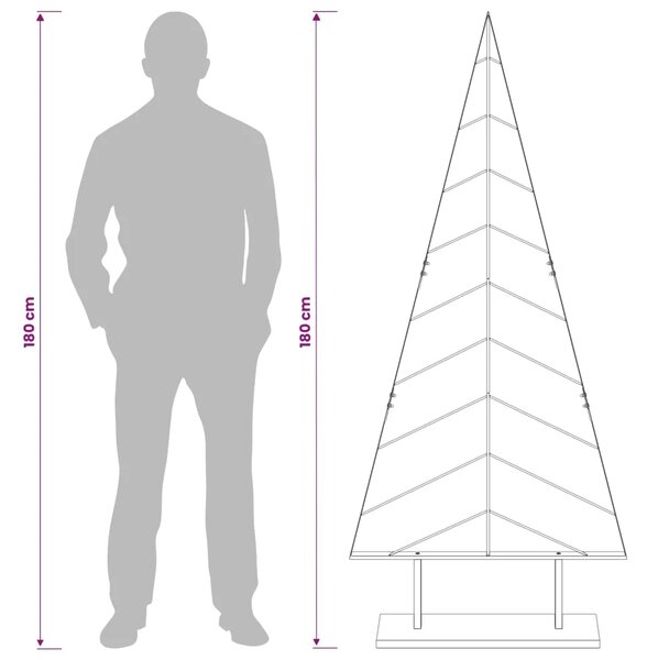 Metalno božićno drvce sa stalkom KUOPIO 180 cm Čelik Bijela - Bijela 180 cm