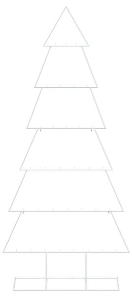 Metalno božićno drvce sa stalkom KUOPIO 180 cm Čelik Bijela - 180 cm Bijela bez LED svjetala