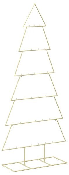 Metalno božićno drvce sa stalkom KUOPIO 180 cm Čelik Zlatno - 180 cm Zlatno bez LED svjetala
