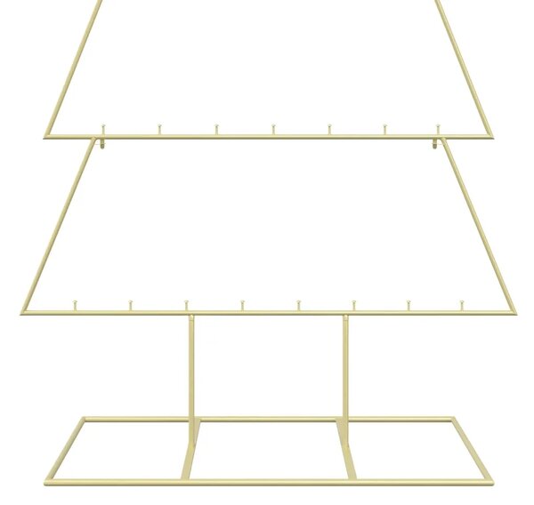 Metalno božićno drvce sa stalkom KUOPIO 180 cm Čelik Zlatno - 180 cm Zlatno bez LED svjetala