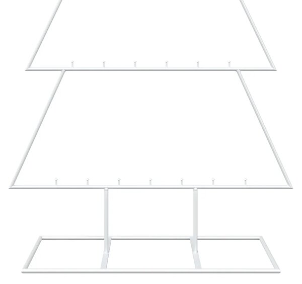 Metalno božićno drvce sa stalkom KUOPIO 150 cm Čelik Bijela - 150 cm Bijela bez LED svjetala