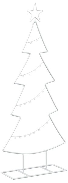 Metalno božićno drvce sa stalkom KUOPIO 125 cm Čelik Bijela - 125 cm Bijela