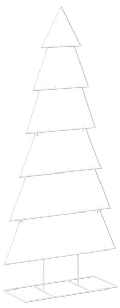 Metalno božićno drvce sa stalkom KUOPIO 180 cm Čelik Bijela - 180 cm Bijela bez LED svjetala