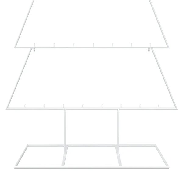 Metalno božićno drvce sa stalkom KUOPIO 180 cm Čelik Bijela - 180 cm Bijela bez LED svjetala