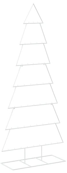 Metalno božićno drvce sa stalkom KUOPIO 210 cm Čelik Bijela - 210 cm Bijela bez LED svjetala