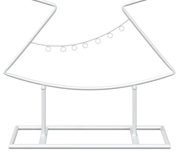 Metalno božićno drvce sa stalkom KUOPIO 125 cm Čelik Bijela - 125 cm Bijela