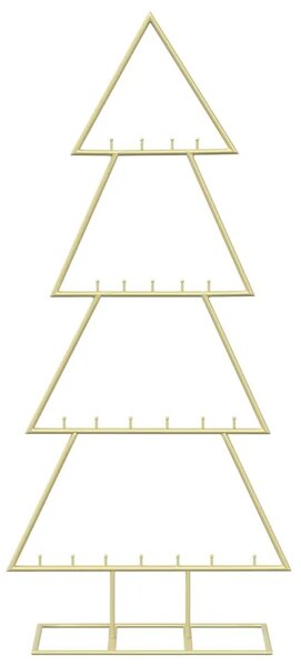Metalno božićno drvce sa stalkom KUOPIO 125 cm Čelik Zlatno - 125 cm Zlatno bez LED svjetala