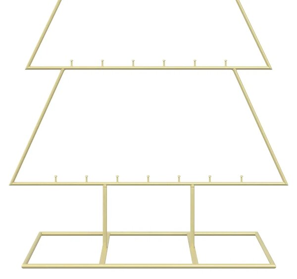 Metalno božićno drvce sa stalkom KUOPIO 150 cm Čelik Zlatno - 150 cm Zlatno bez LED svjetala