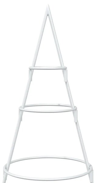 Metalno božićno drvce sa stalkom KUOPIO 125 cm Čelik Bijela - 125 cm Bijela bez LED svjetala