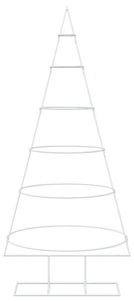 Metalno božićno drvce sa stalkom KUOPIO 150 cm Čelik Bijela - 150 cm Bijela bez LED svjetala