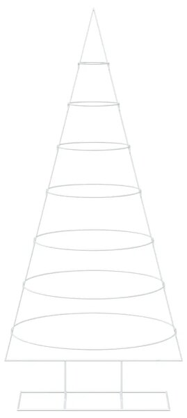 Metalno božićno drvce sa stalkom KUOPIO 210 cm Čelik Bijela - 210 cm Bijela bez LED svjetala