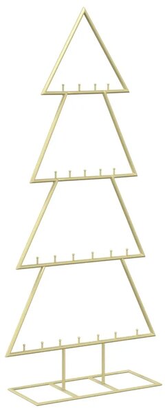 Metalno božićno drvce sa stalkom KUOPIO 125 cm Čelik Zlatno - 125 cm Zlatno bez LED svjetala