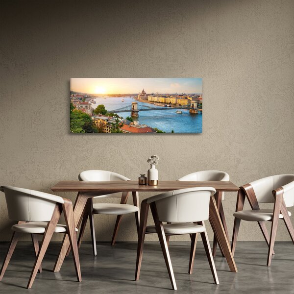 Slika grada Budimpešte s rijekom (120x50 cm)