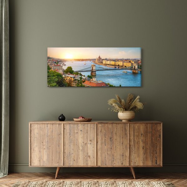 Slika grada Budimpešte s rijekom (120x50 cm)