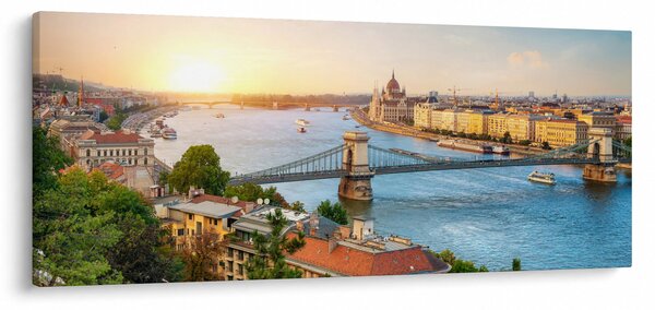 Slika grada Budimpešte s rijekom (120x50 cm)