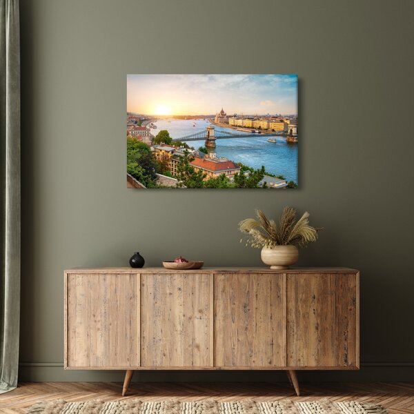 Slika grada Budimpešte s rijekom (90x60 cm)