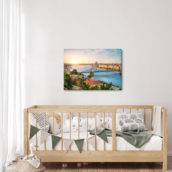 Slika grada Budimpešte s rijekom (70x50 cm)