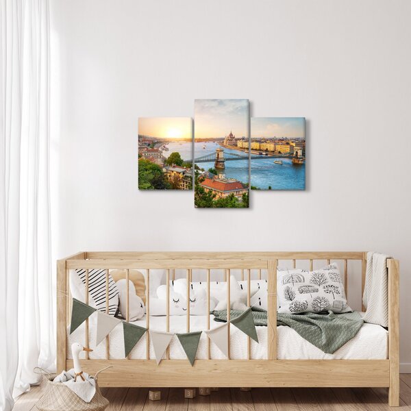 Slika grada Budimpešte s rijekom (90x60 cm)
