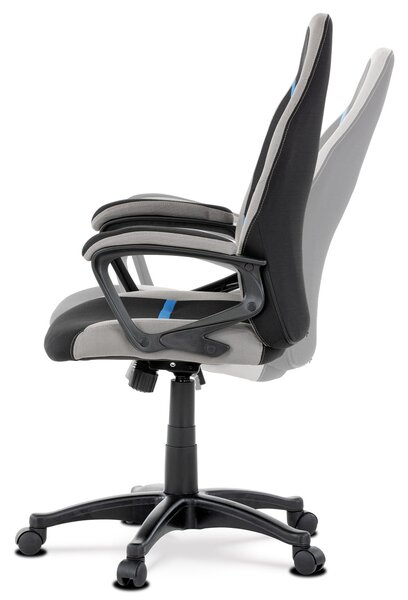 Gaming stolica/fotelja Leira-L611-BLUE (crna + siva + plava)
