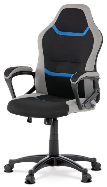 Gaming stolica/fotelja Leira-L611-BLUE (crna + siva + plava)