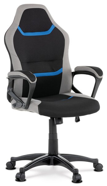 Gaming stolica/fotelja Leira-L611-BLUE (crna + siva + plava)