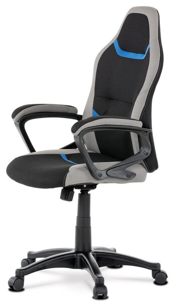 Gaming stolica/fotelja Leira-L611-BLUE (crna + siva + plava)