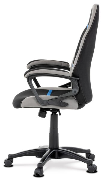 Gaming stolica/fotelja Leira-L611-BLUE (crna + siva + plava)