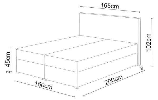 Bračni krevet Boxspring 180 cm Fade 1 (ružičasta) (s madracem i prostorom za odlaganje)