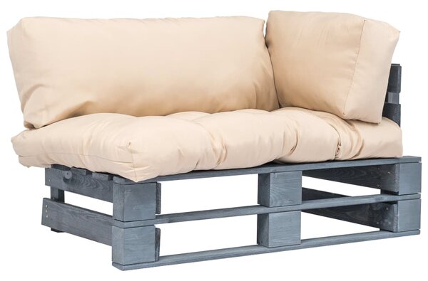 VidaXL Vrtna sofa od paleta od borovine s jastucima boje pijeska