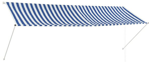 VidaXL Tenda na uvlačenje 350 x 150 cm plavo-bijela