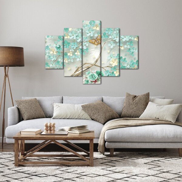 Slika cvijeta s leptirima (150x105 cm)