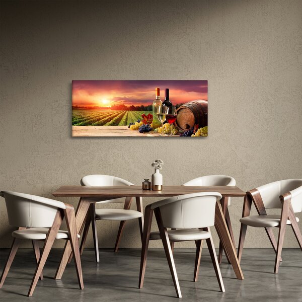 Slika vinograda s vinom (120x50 cm)