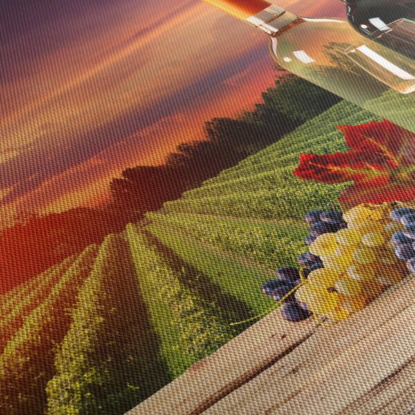 Slika vinograda s vinom (120x50 cm)