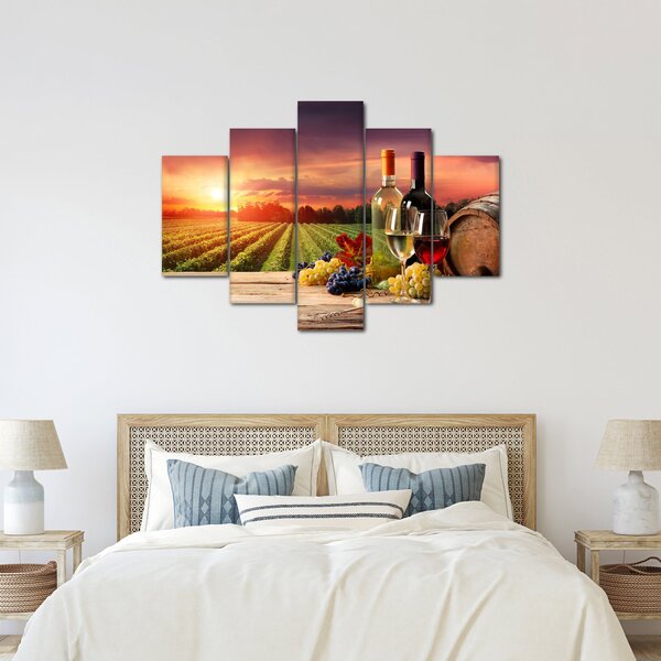 Slika vinograda s vinom (150x105 cm)