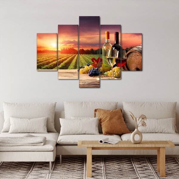 Slika vinograda s vinom (150x105 cm)