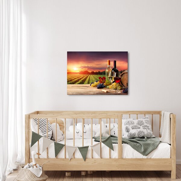 Slika vinograda s vinom (70x50 cm)