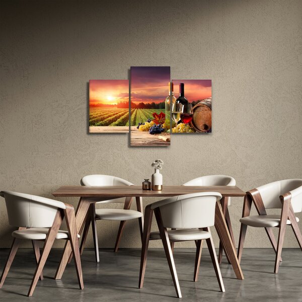 Slika vinograda s vinom (90x60 cm)