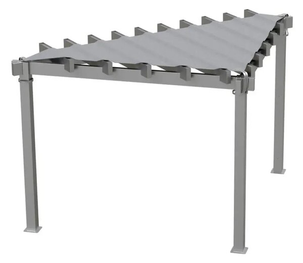 Sojag - Lima 1010 | Aluminijska pergola sa sunčanim jedrom | Trokutasta | Svijetlosiva