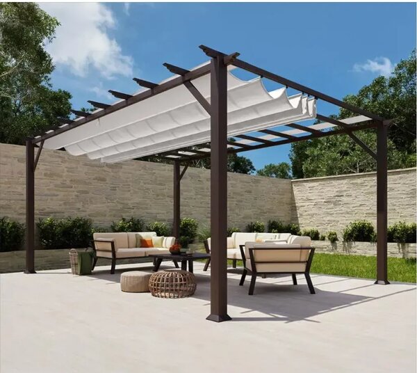 Paragon Outdoor - Pergola Florenz 1116 | Aluminijska pergola | Tamnosmeđa/Bijela - BRANDED IN THE USA